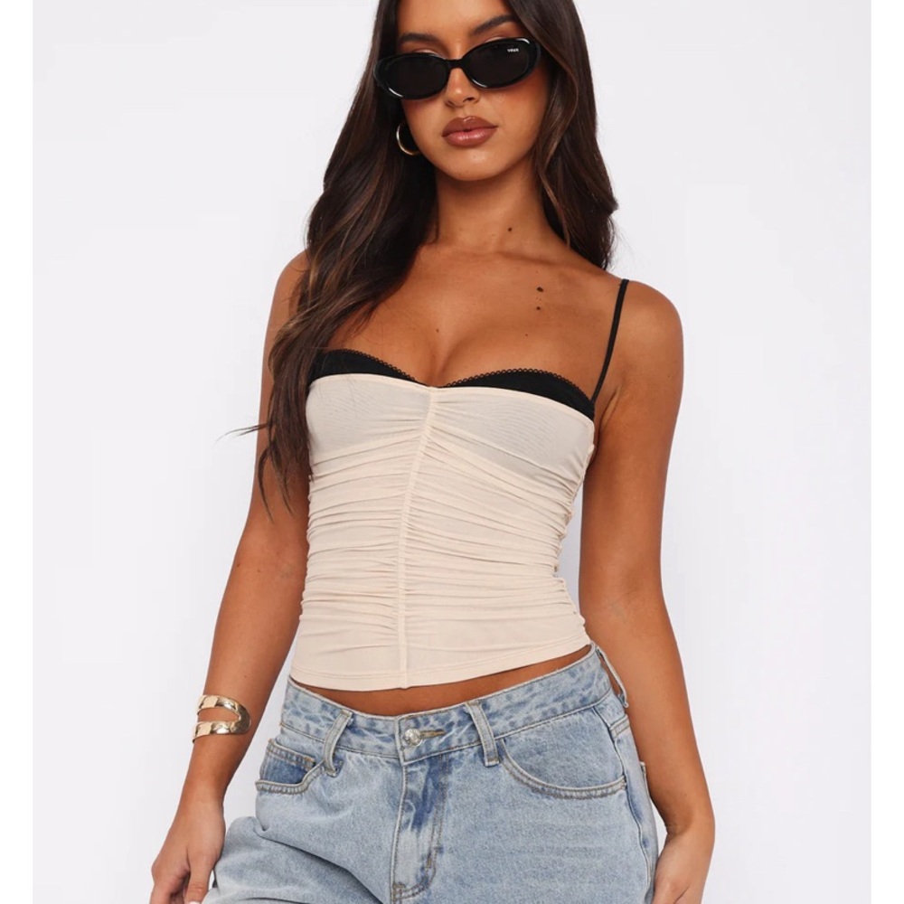 NEW White Fox Remind Me Again Bustier Cream